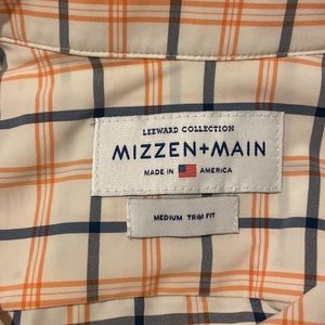 Blue, orange and white dress shirt. Like new!